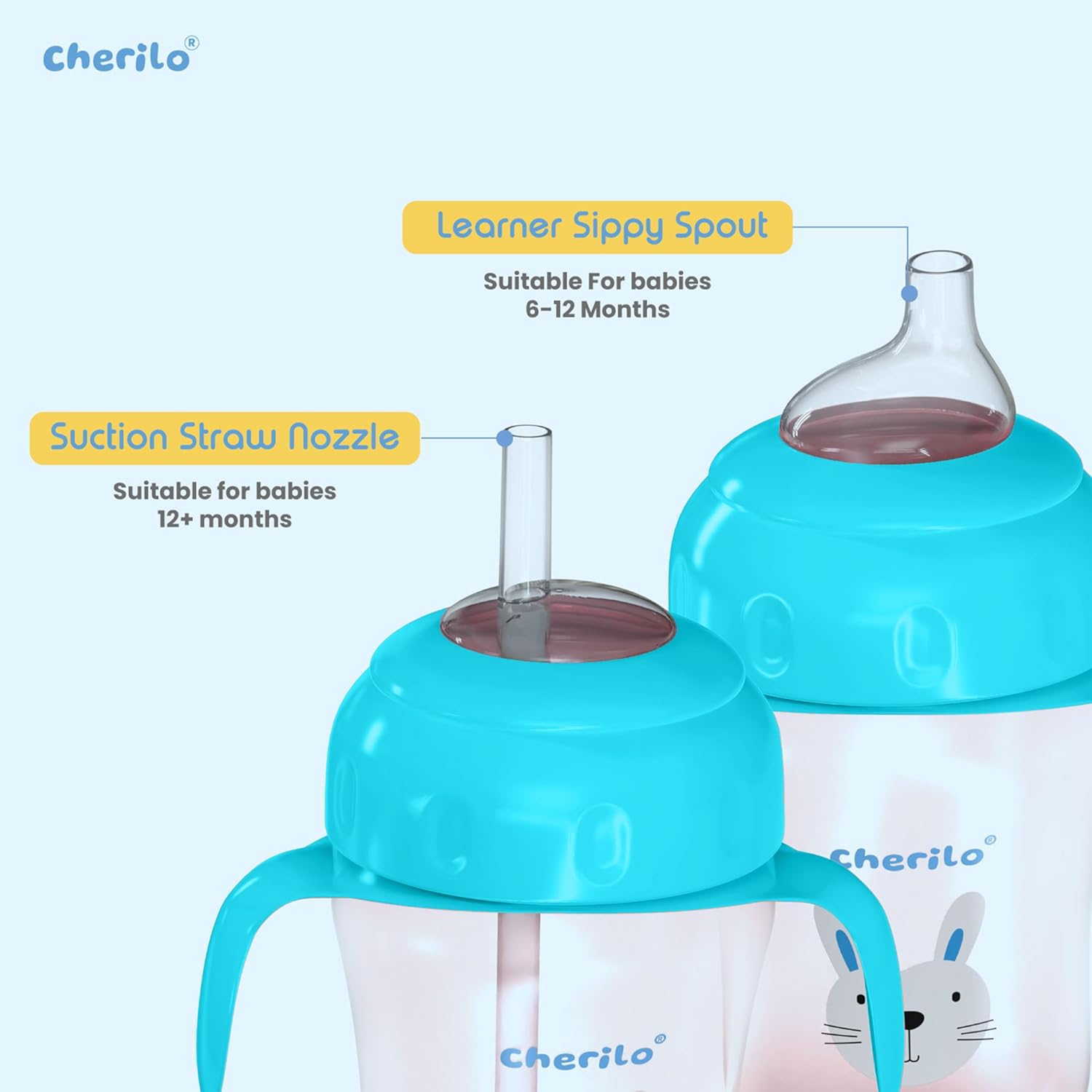 Little Bunny Baby Sipper Water Bottle for Kids (6m+) Secondary image