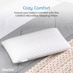 Adjustable Microfiber Kids Pillow | Soft Cover, 12x18 Inches