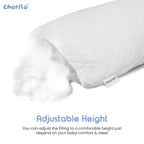 Adjustable Microfiber Kids Pillow | Soft Cover, 12x18 Inches