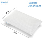 Adjustable Microfiber Kids Pillow | Soft Cover, 12x18 Inches