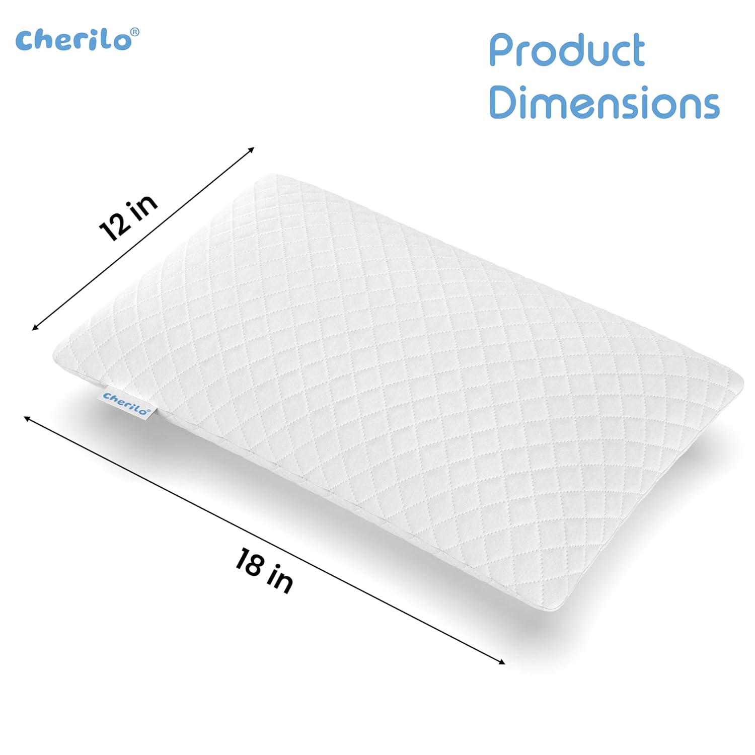 Adjustable Microfiber Kids Pillow | Soft Cover, 12x18 Inches