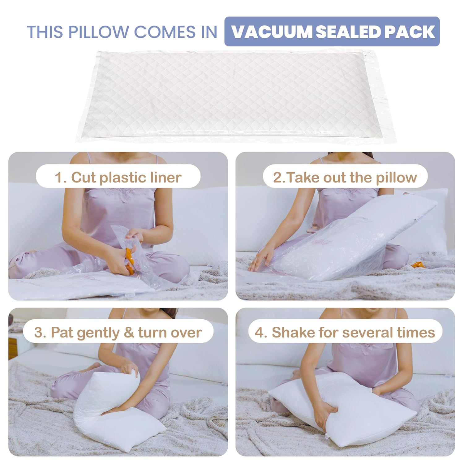 Adjustable Microfiber Kids Pillow | Soft Cover, 12x18 Inches