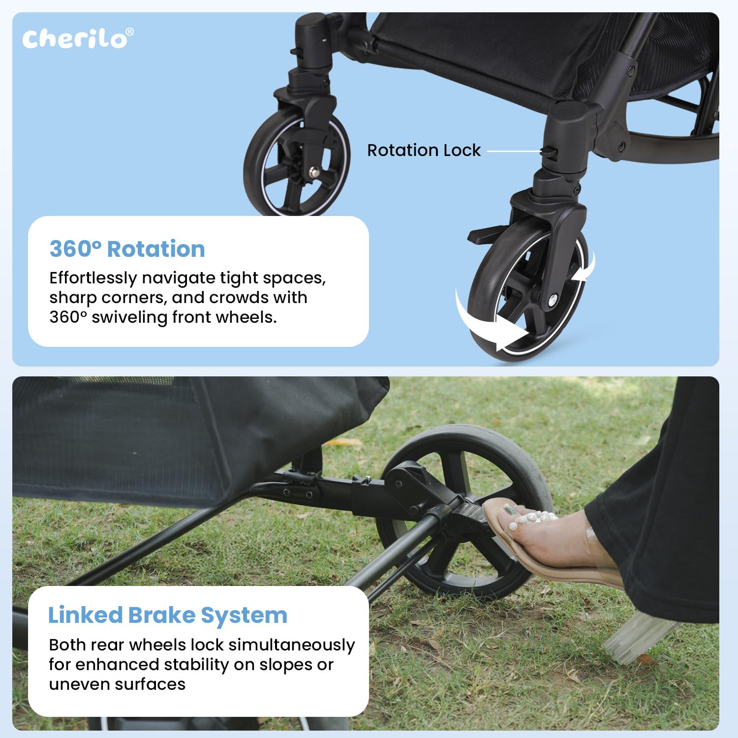Baby Stroller Cum Rocker (0–3 Years) Reversible Handle | Recline, 5-Point Harness