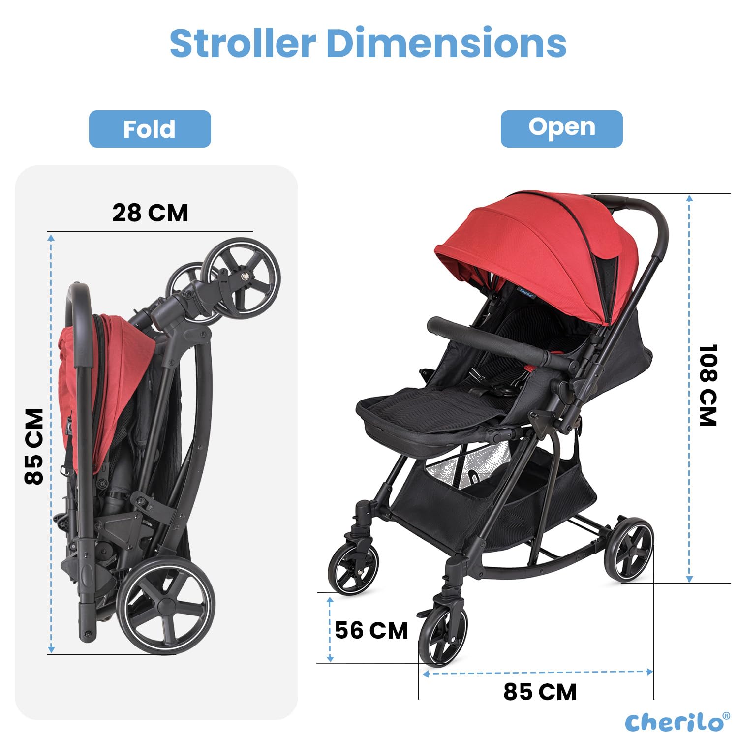 Baby Stroller Cum Rocker (0–3 Years) Reversible Handle | Recline, 5-Point Harness