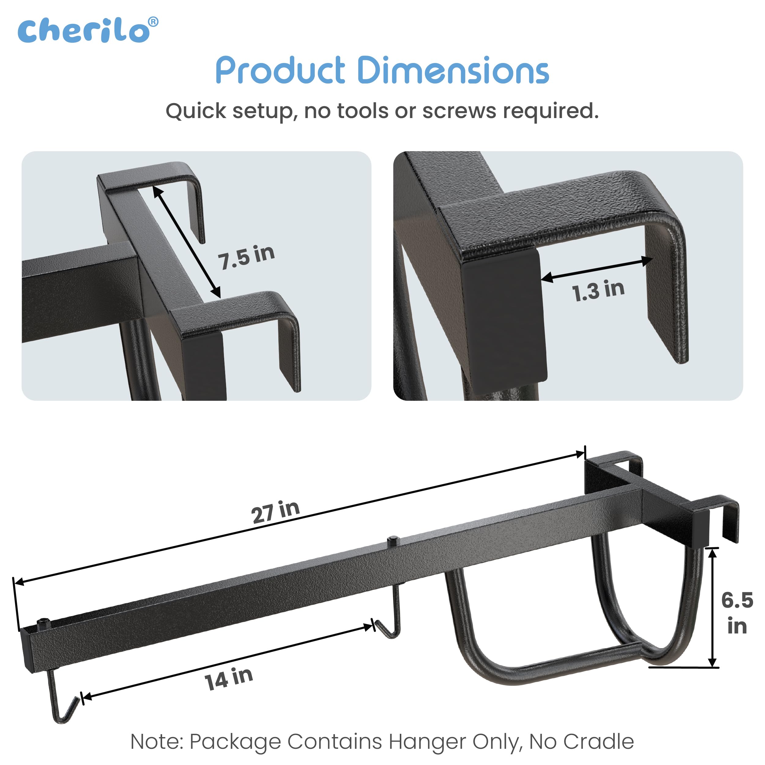 Metal Window Hanger for Baby Swing Cradle | Stand Only