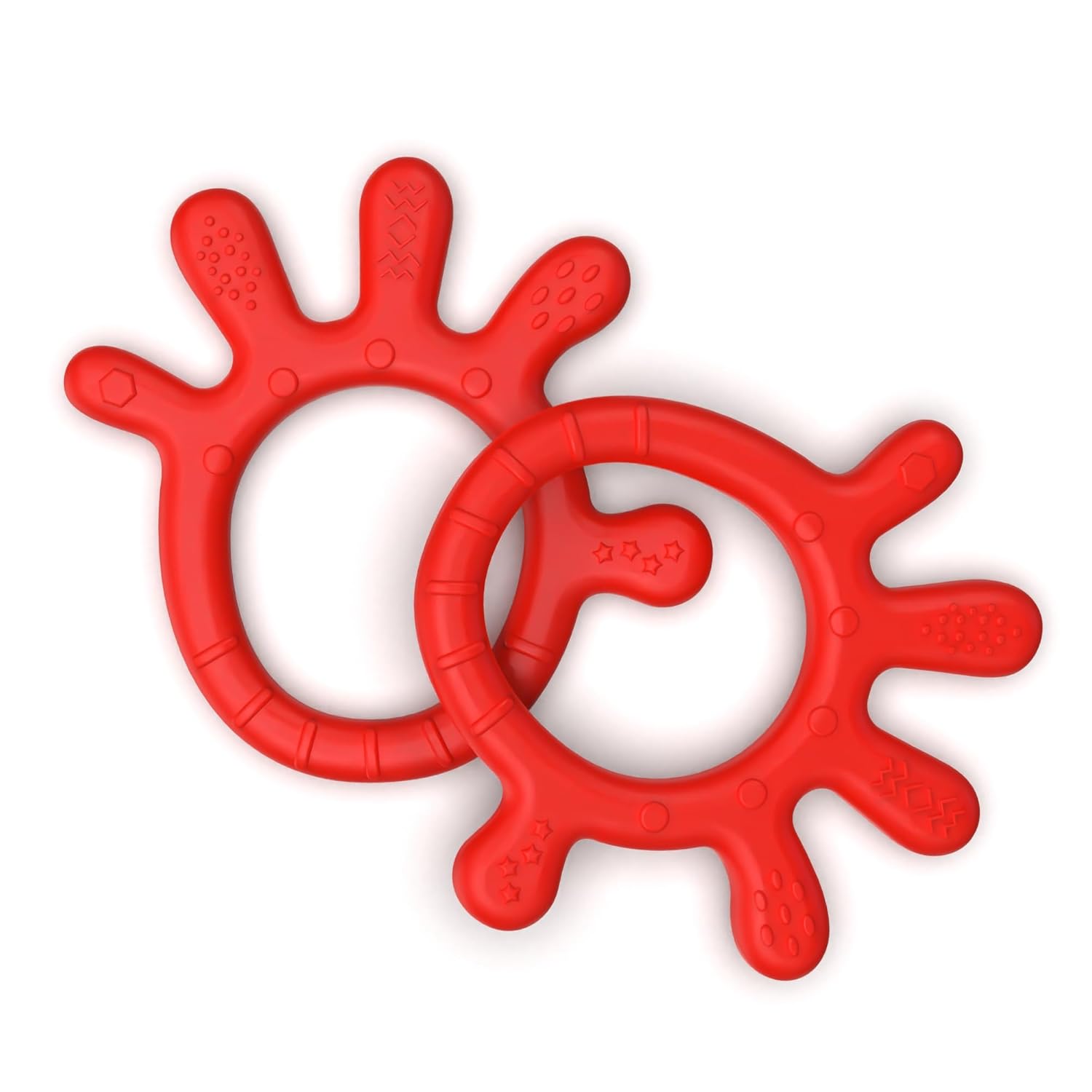 Palm Shape Finger Teether for Babies, Soothing Textured Teething Toy