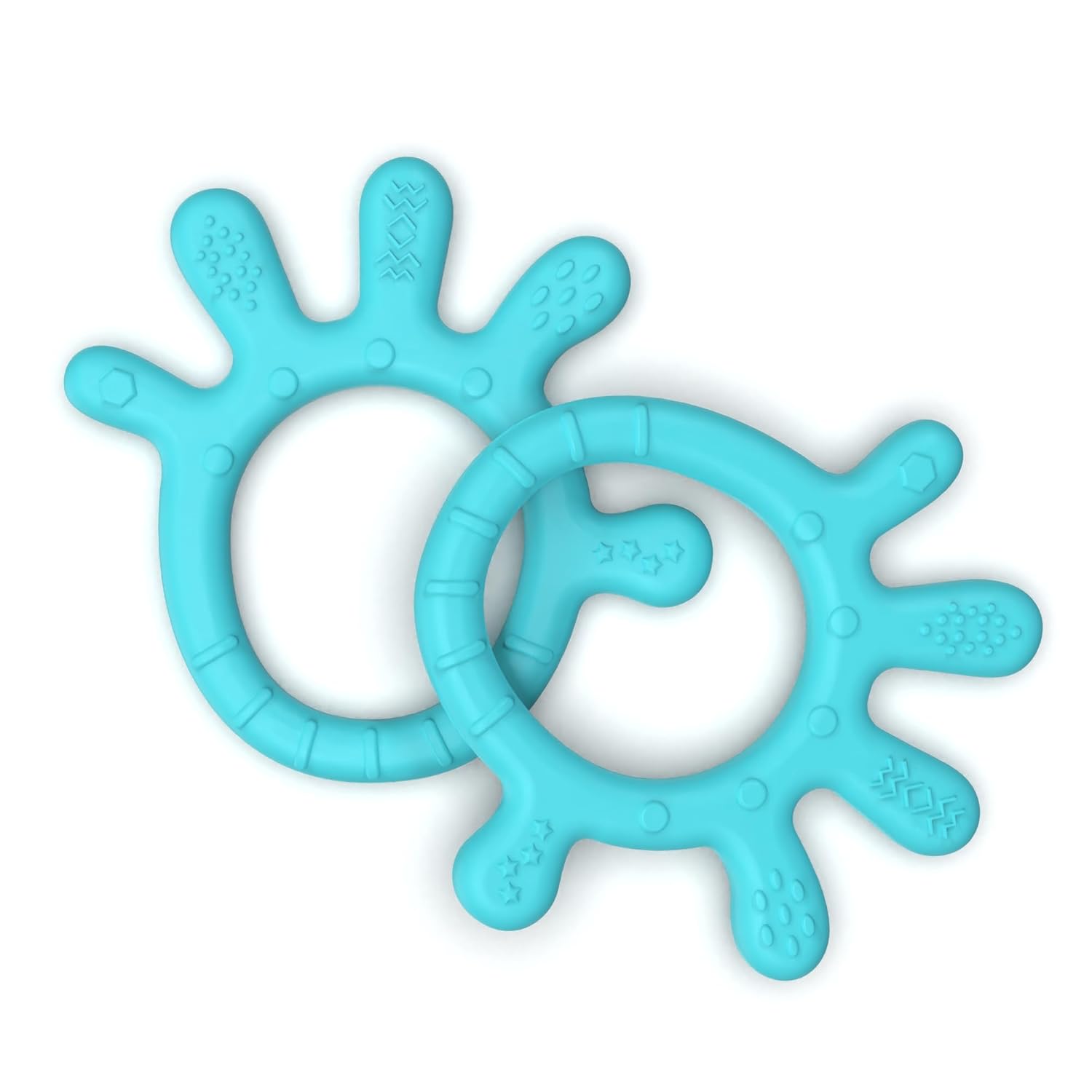 Palm Shape Finger Teether for Babies, Soothing Textured Teething Toy