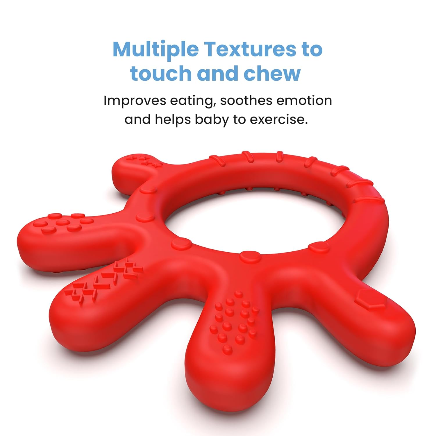 Palm Shape Finger Teether for Babies, Soothing Textured Teething Toy Secondary image